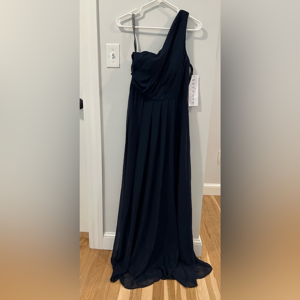 NWT Bill Levkoff Emma Dress, Navy, Size 8